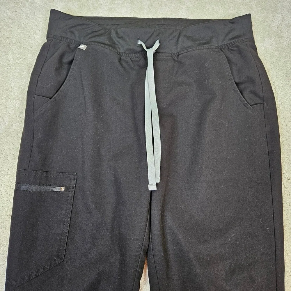 FIGS Women's Technical Collection Black Jogger Scrub Pants Technical Fabric Sz L